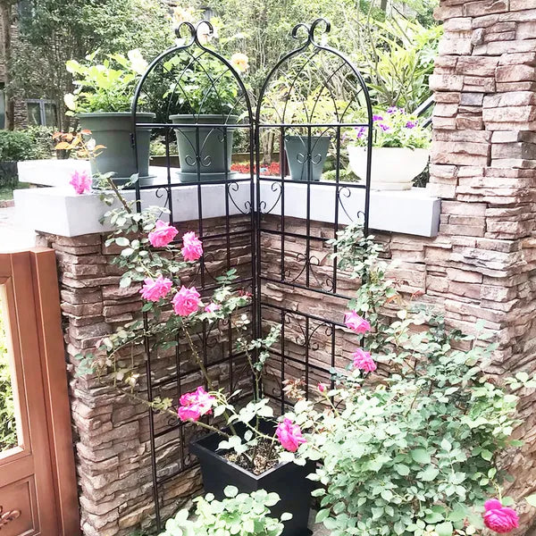 Metal Garden Trellis - 71" x 19.7" Rustproof Support for Climbing Plants
