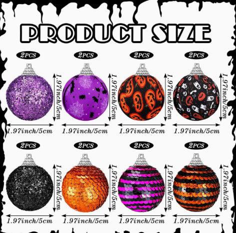 Halloween Tree Decorations Set - Pumpkins Ghosts Bats Spiders for Holiday Parties