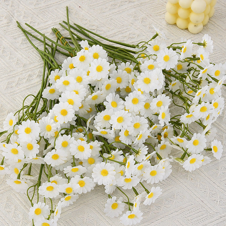 Fake Chrysanthemum Flower Bouquet for Home Decor, Weddings & Photography - Beige