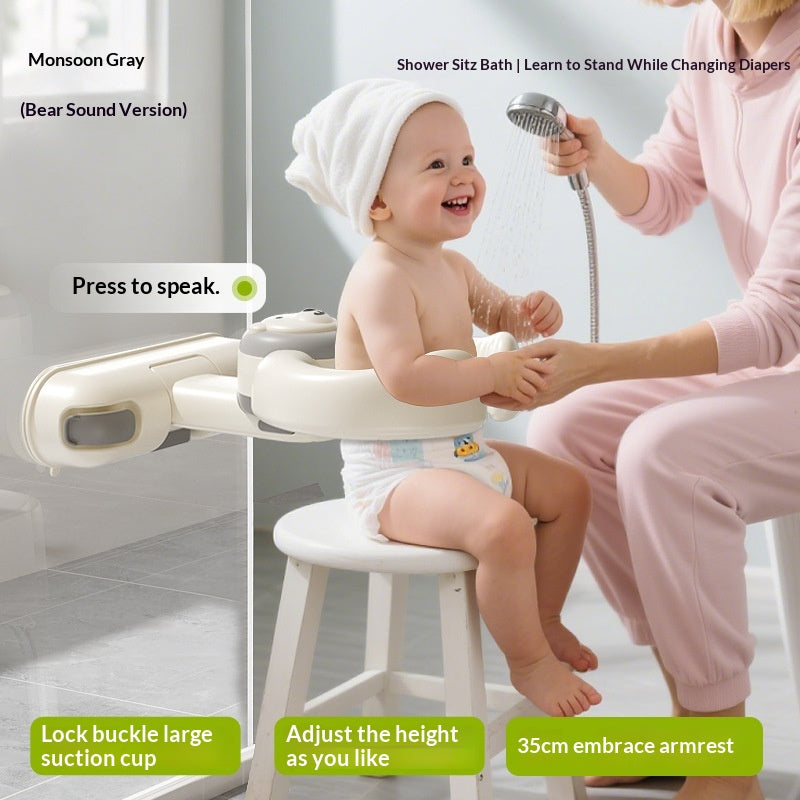 Baby Bathing Support Stand - Infant & Toddler Standing Bath Aid