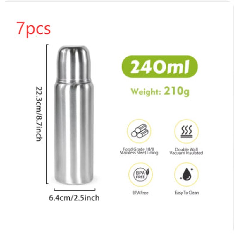 Lightweight 240ml Food-Grade Baby Bottle Stainless Steel Insulated
