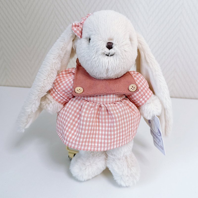 Hand Embroidered Name Plush Bunny Toy - Machine Embroidery Baby Gift