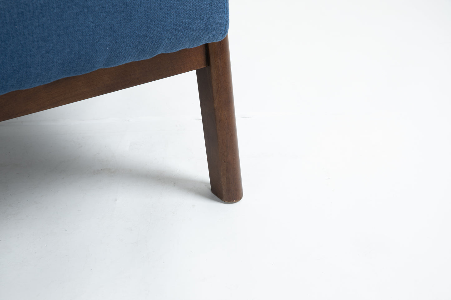 Mid Century Modern Accent Chair - Blue Upholstered Armchair