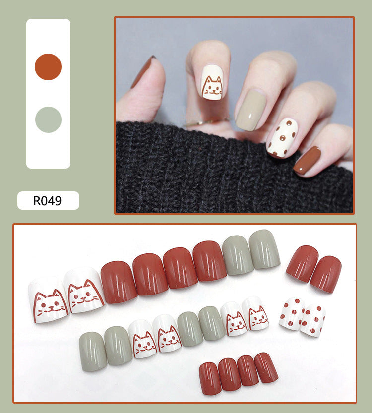 Removable Nail Stickers for Nail Art - 24 Pieces, Multiple Styles