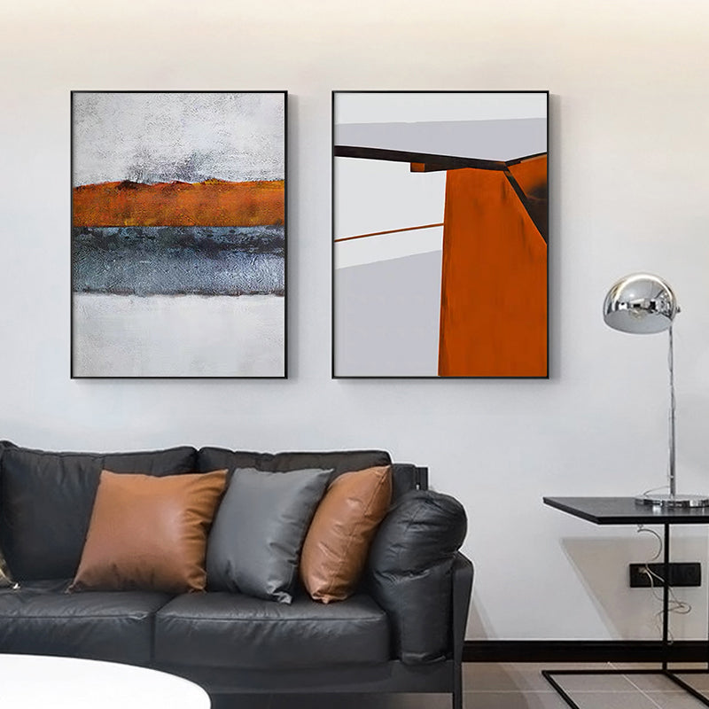 Scandinavian Abstract Gray Wall Art Canvas Poster Modern Home Decor