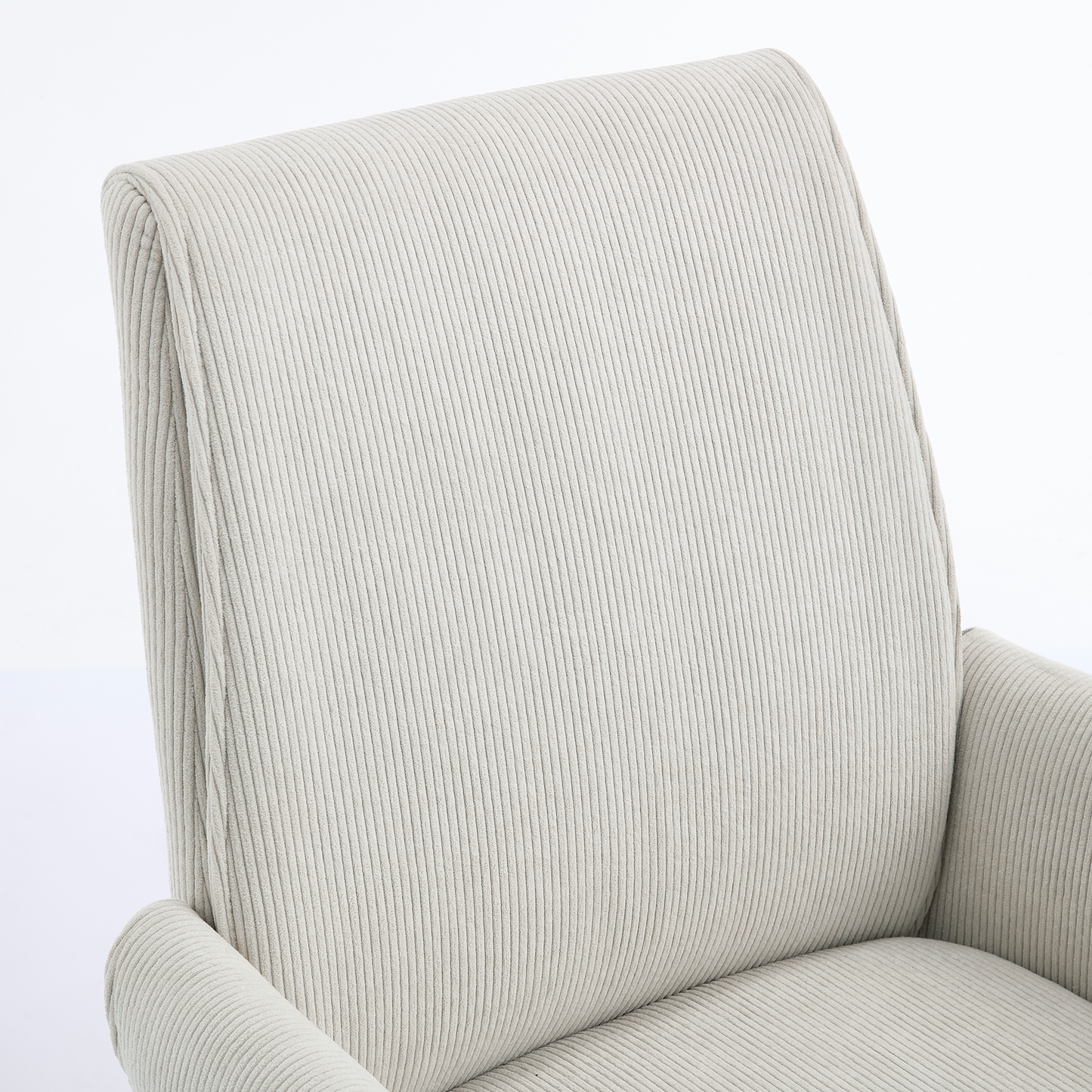 Ergonomic Mid-Back Office Chair with Striped Fabric - White