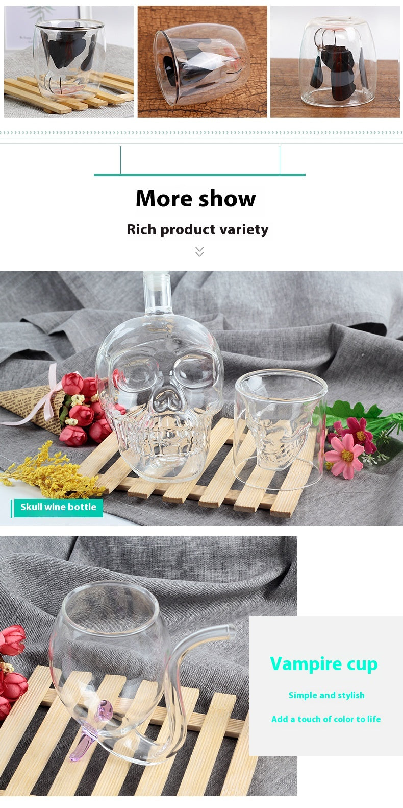 350ml Double Layer Heat-Resistant Borosilicate Glass Cup - Cartoon Style