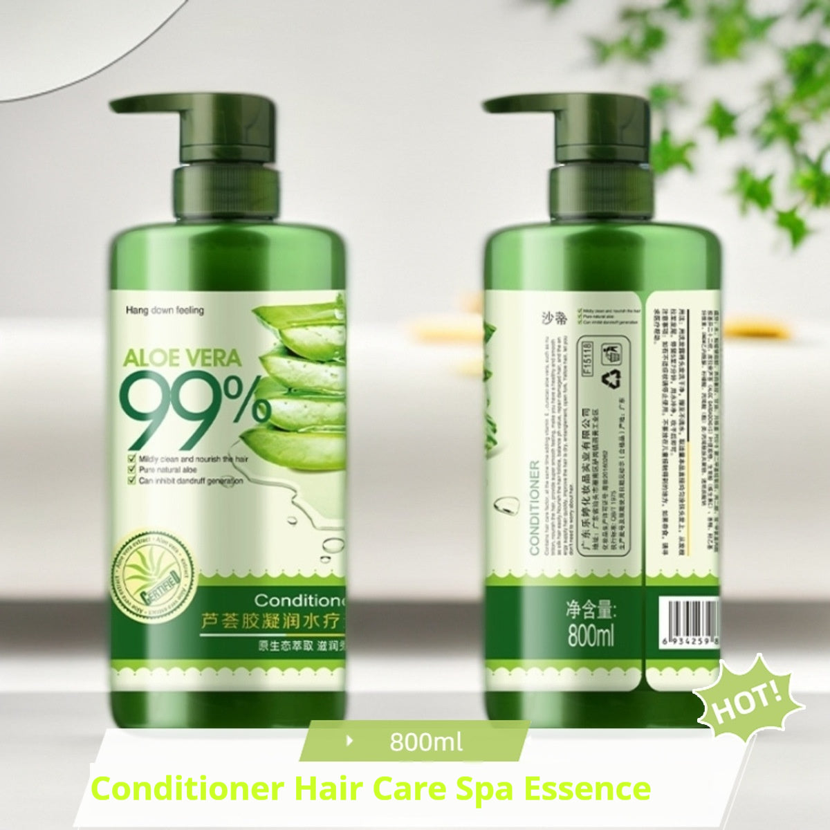 Moisturizing Shampoo Body Wash Conditioner Set - 800ml Each Hair & Body Care