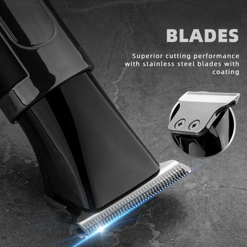 Multifunctional Men's Electric Shaver Trimmer Set - Black