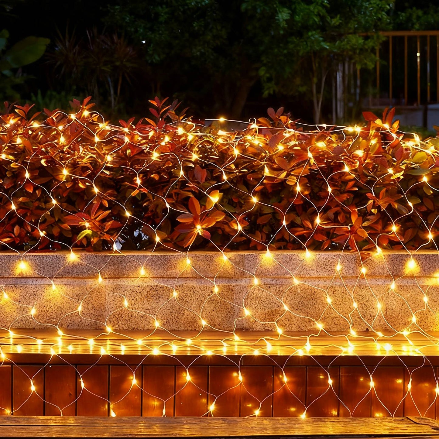 Solar Christmas Net Lights - 9.84x6.56ft, 192 LED, Dimmable