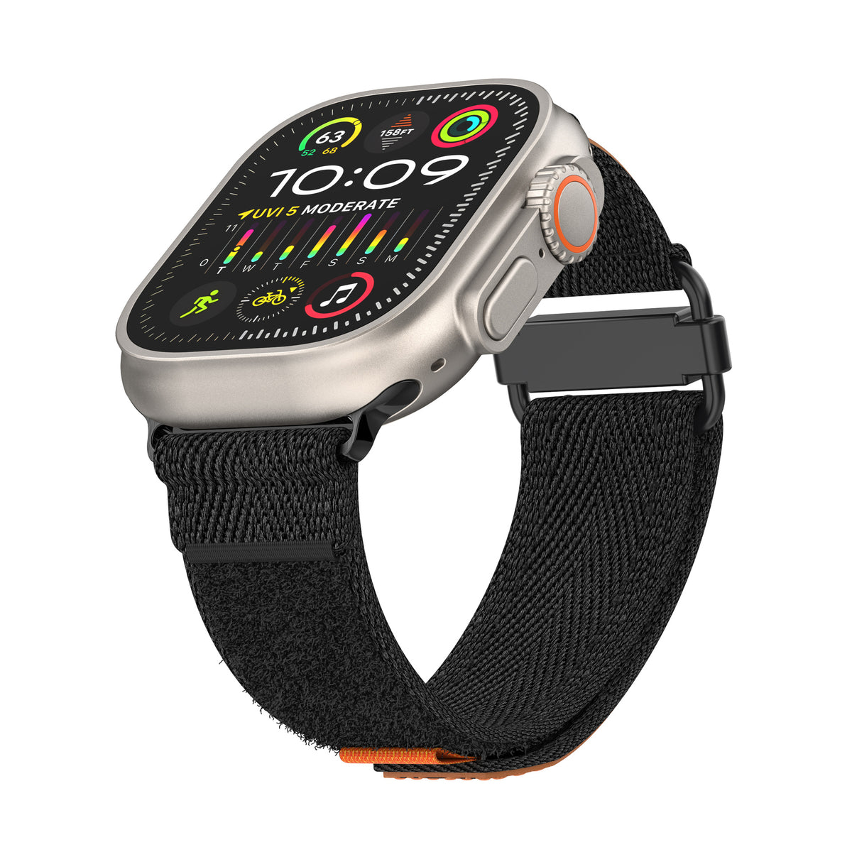 Universal Watch Strap Nylon Leather Band for Generation SE 38-49mm