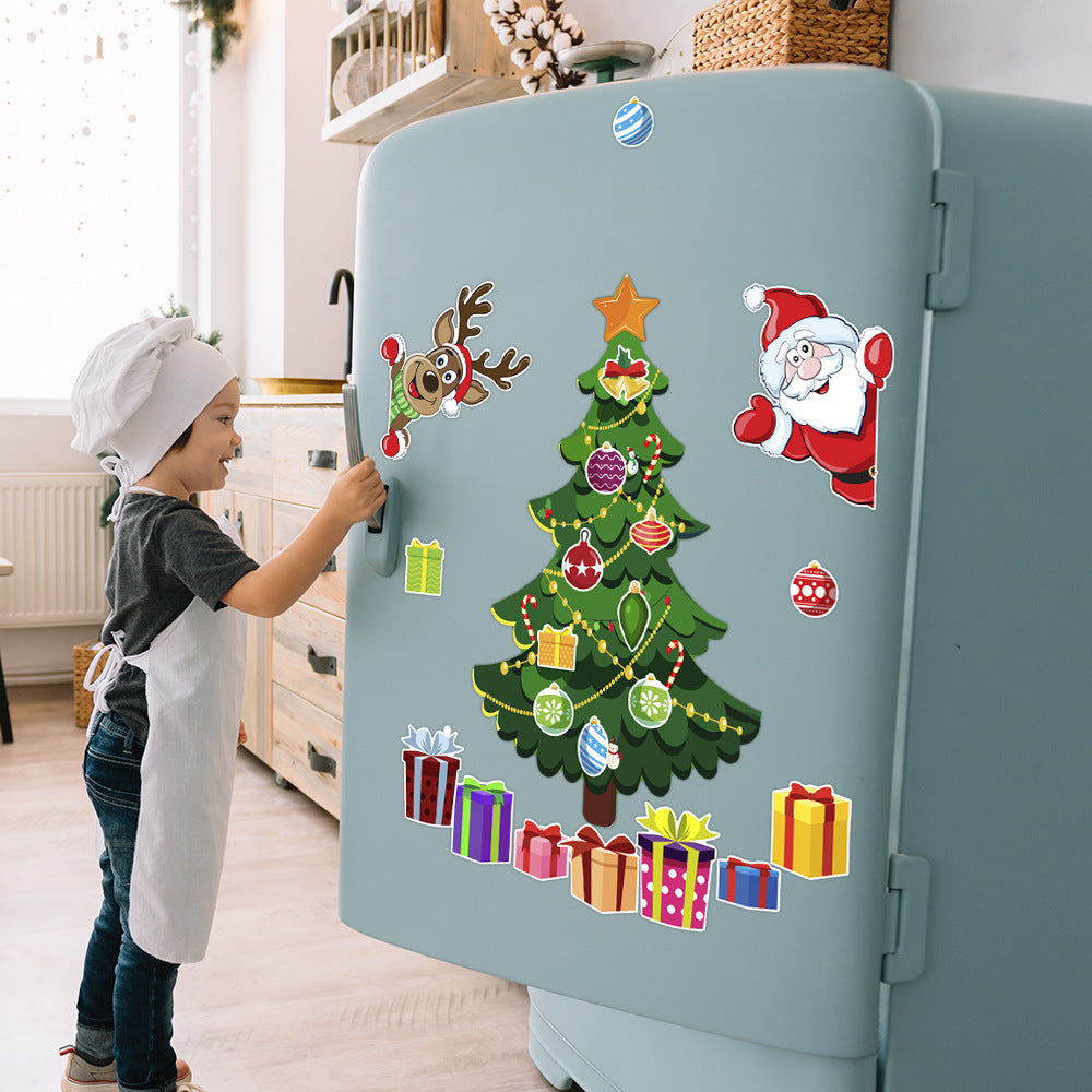 Christmas Refrigerator Magnet Decoration Set - Medium Size