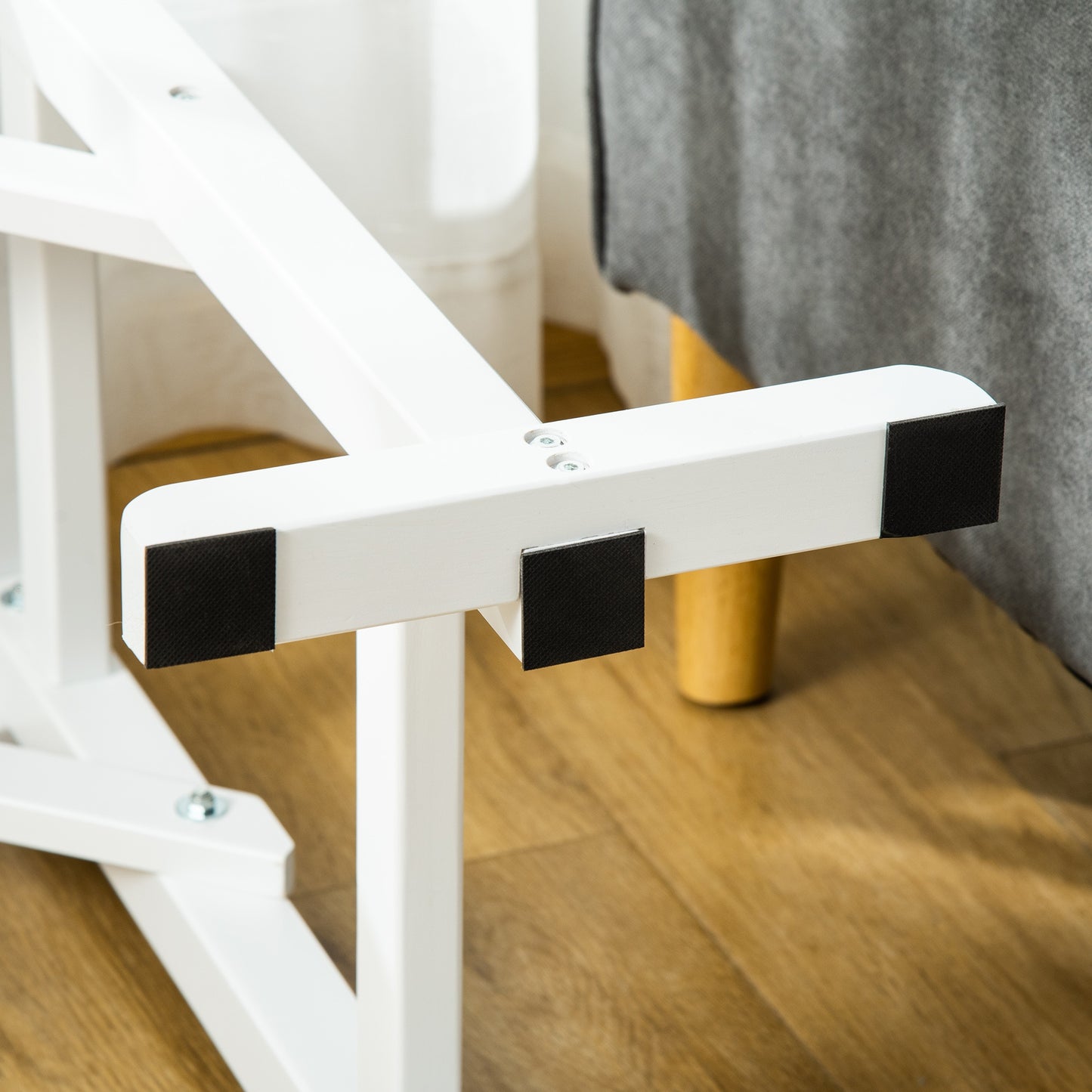 Foldable Dog Ramp with Non-Slip Carpet Top Platform - White, 880x520x185 mm