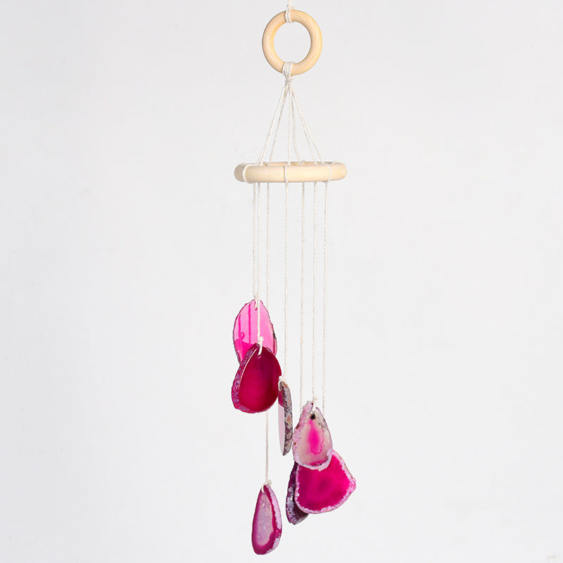 Agate Slice Wind Chimes - Irregular Color Crystal Home Decor