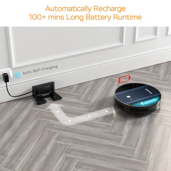 Robot Vacuum Cleaner G6 Ultra-Thin 1800Pa Strong Suction App Control Self-Charging