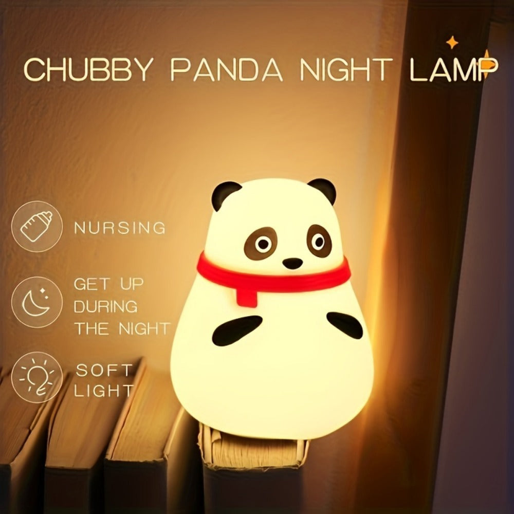 Cute Rainbow LED Night Light Silicone Touch Control USB Rechargeable Kids Gift