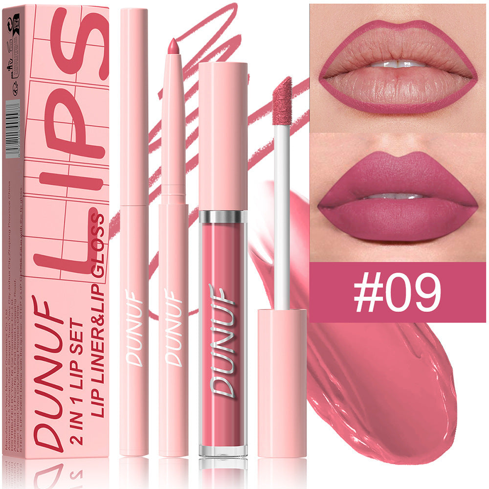 Velvet Matte Lip Glaze Set - Long-lasting, Highly Pigmented Lipstick for Natural Nude Look