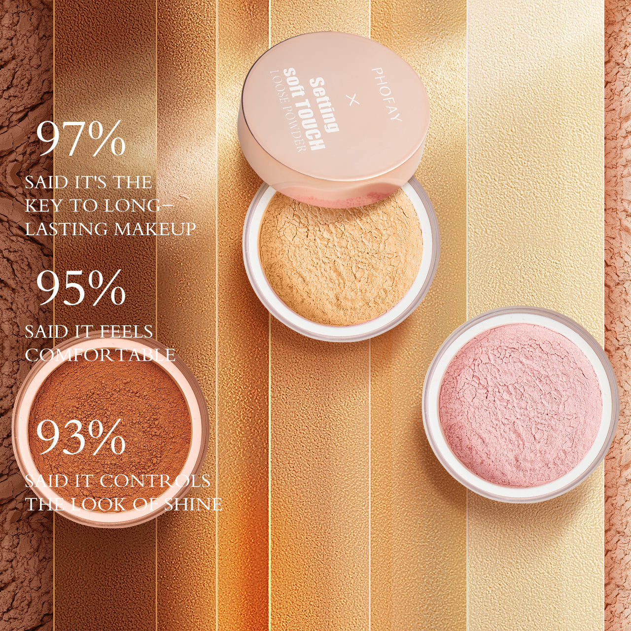 Soft Touch Loose Setting Powder - Long-Lasting Mattifying Face Makeup