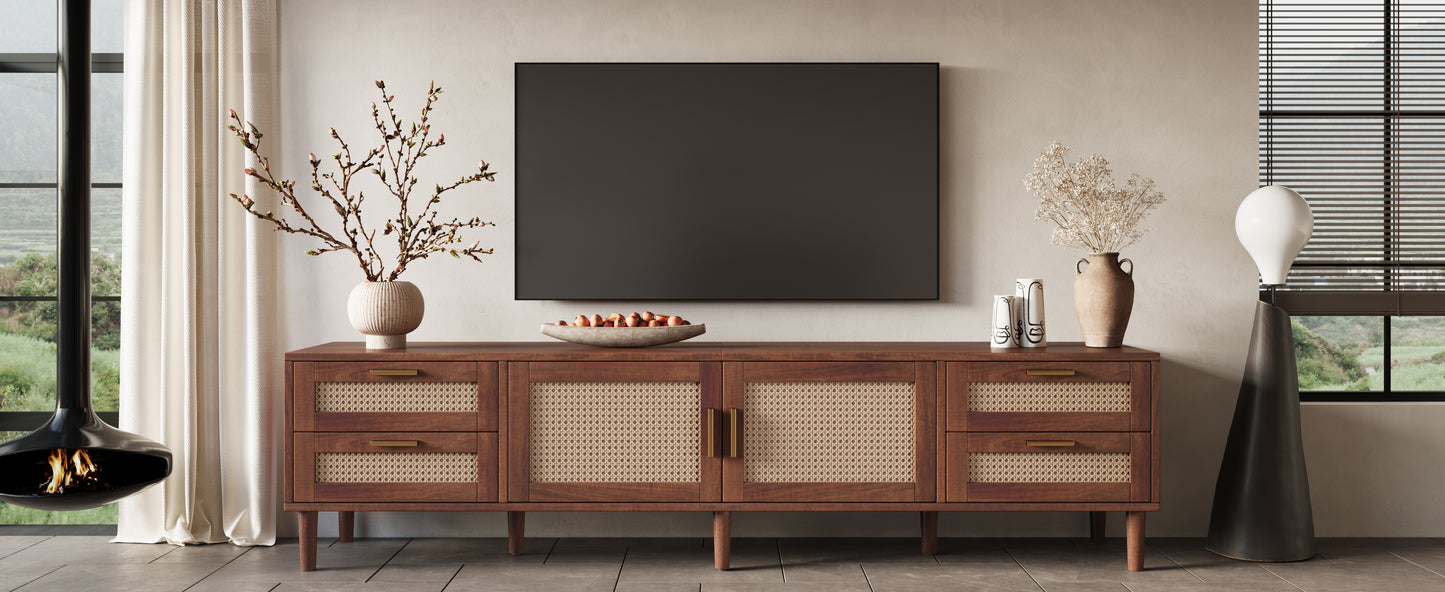 78 Inch TV Stand for 85 Inch TVs - Modern Media Console with 4 Drawers