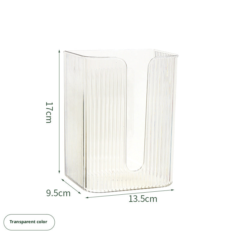 Horizontal Transparent Tissue Box for Kitchen Storage - Open Design