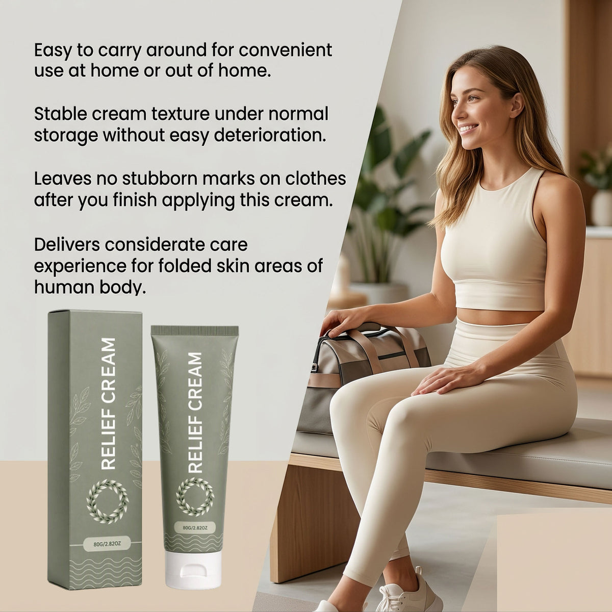 Moisturizing Body Care Cream with Hyaluronic Acid & Collagen - 80G
