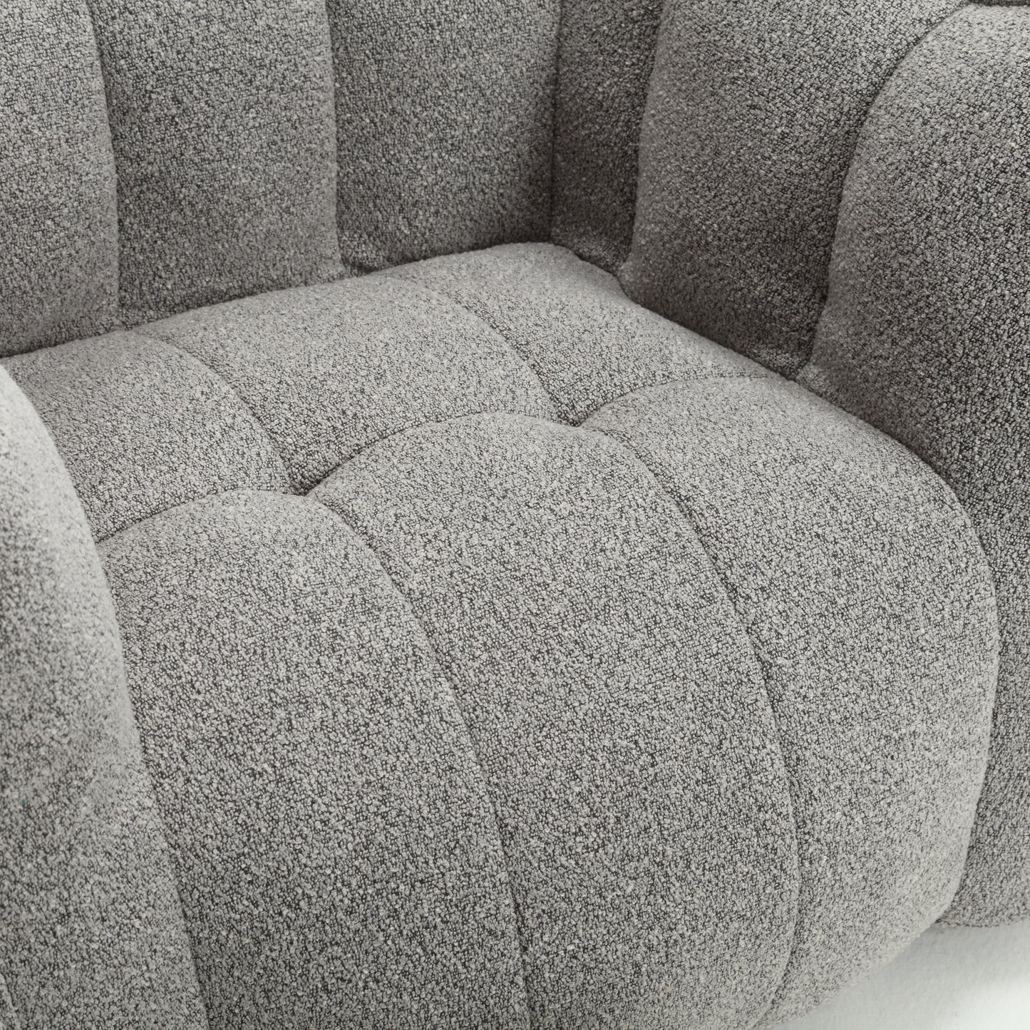 Soft Chenille Bean Bag Chair with Foam - Grey