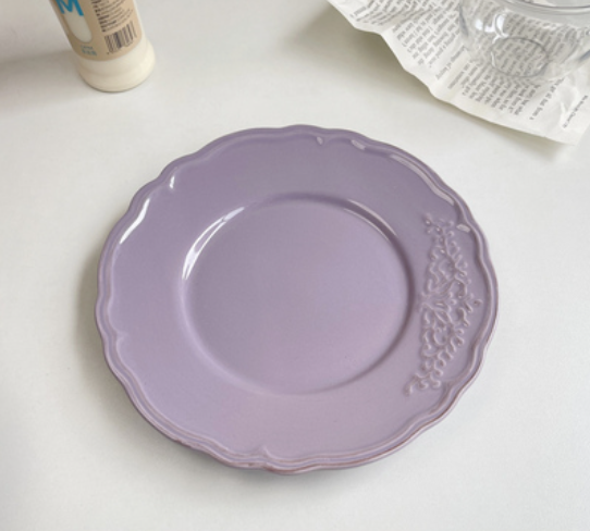 8-Inch Ceramic Plate Set for Kitchen Storage - Multiple Styles