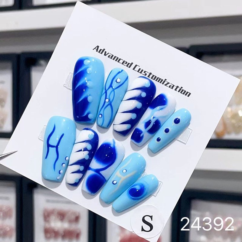 Hand-Painted Stick-On Nail Art Crystals - Removable