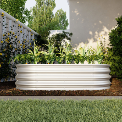 4x2x1ft Galvanized Raised Garden Bed Kit - Rust-Resistant Outdoor Planter