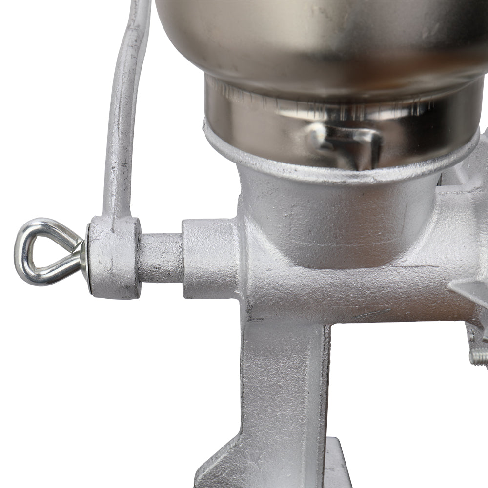 Silver Stainless Steel Hand Grain Grinder for Home Use - Adjustable & Durable