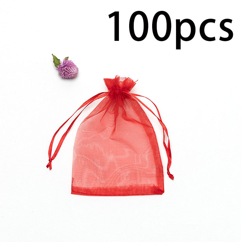 Jewelry Gift Bags 100PCS Drawstring Mesh Bags for Packaging and Storage
