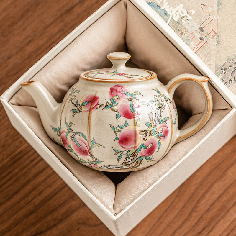 Pastel Ceramic Tea Set with Teapot and Cups - Chinese Style 220ml