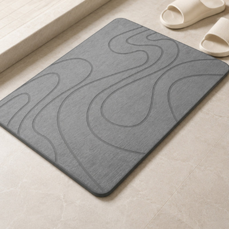 Diatomaceous Mud Carving Bathroom Floor Mat - Water-Absorbing, Quick-Dry, Non-Slip, Modern Minimalist Design