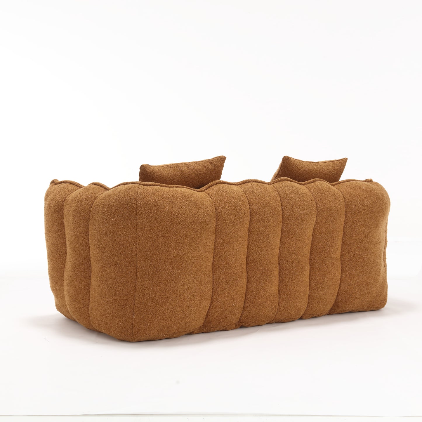 Yellow Beanbag Chair for Two - Soft Chenille Foam Recliner