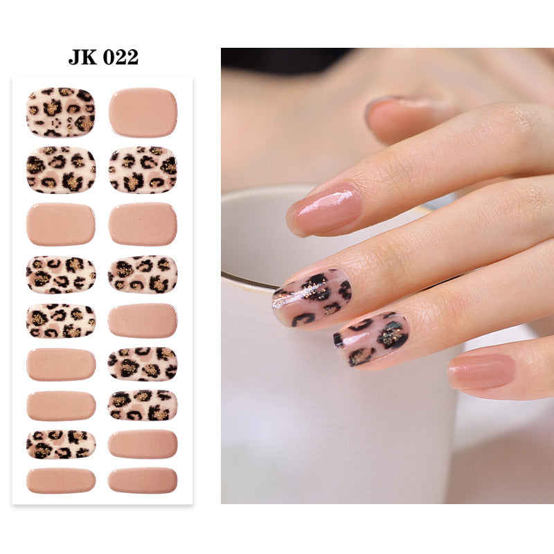 Waterproof Nail Sticker Set - Durable Semi-Baked UV Gel Art for Nails