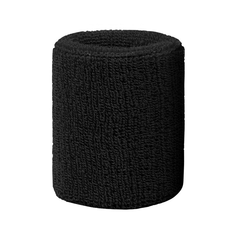 Sweat-Wicking Wristband for Sports - Black 8x8cm