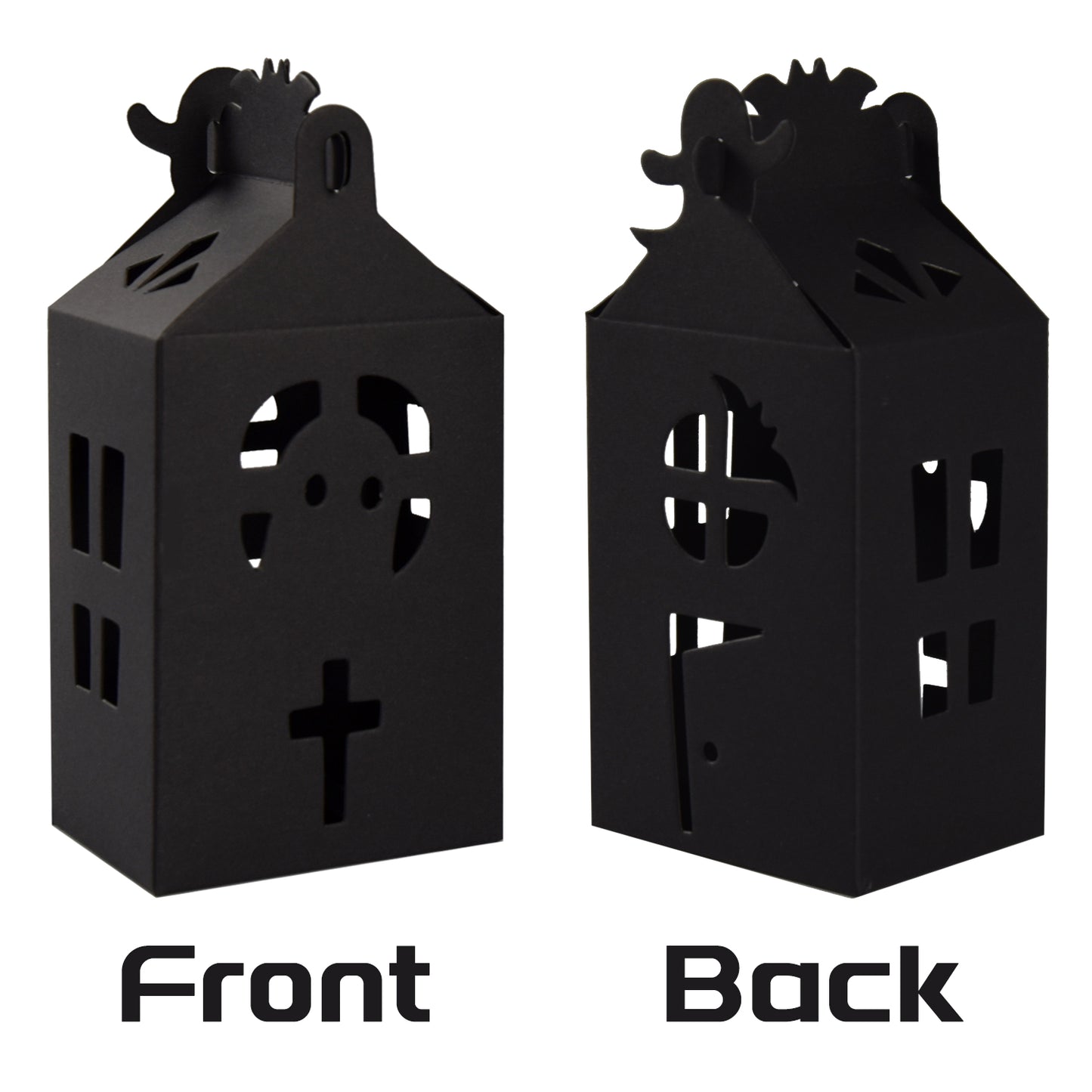 20 Halloween Candy Boxes - Black Paper Party Supplies