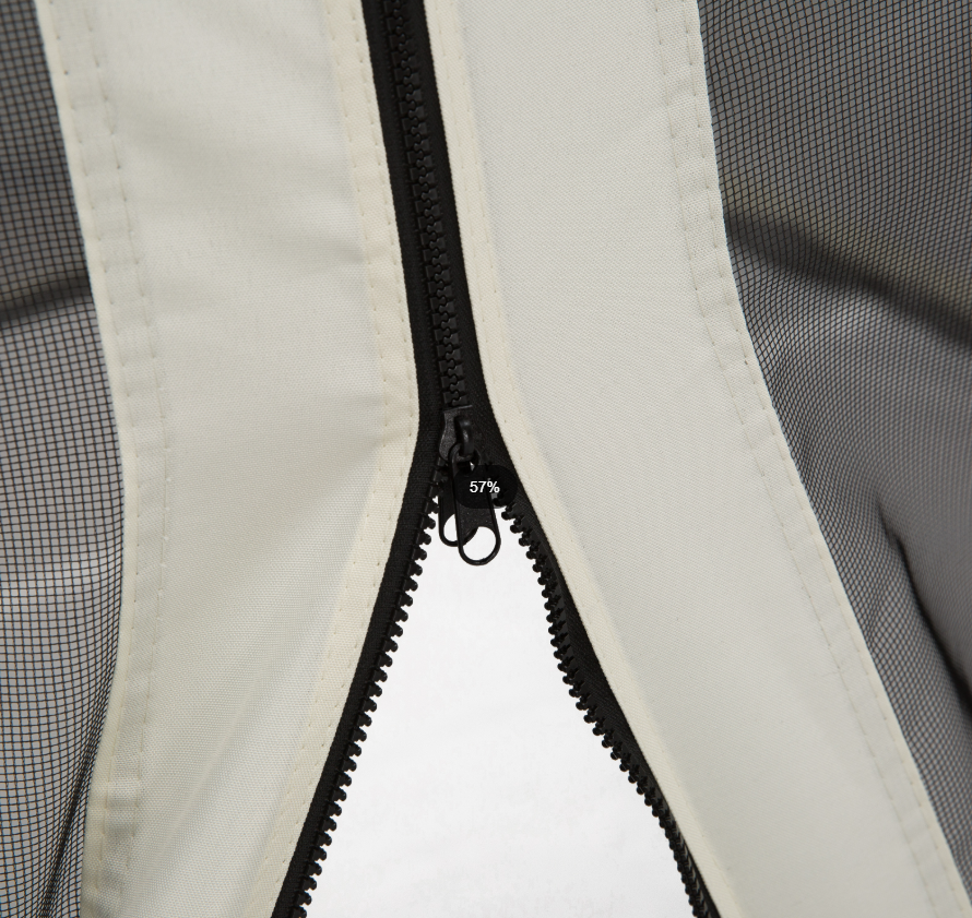 10x10 Canopy Tent with Netting - Black, Washable Sidewall
