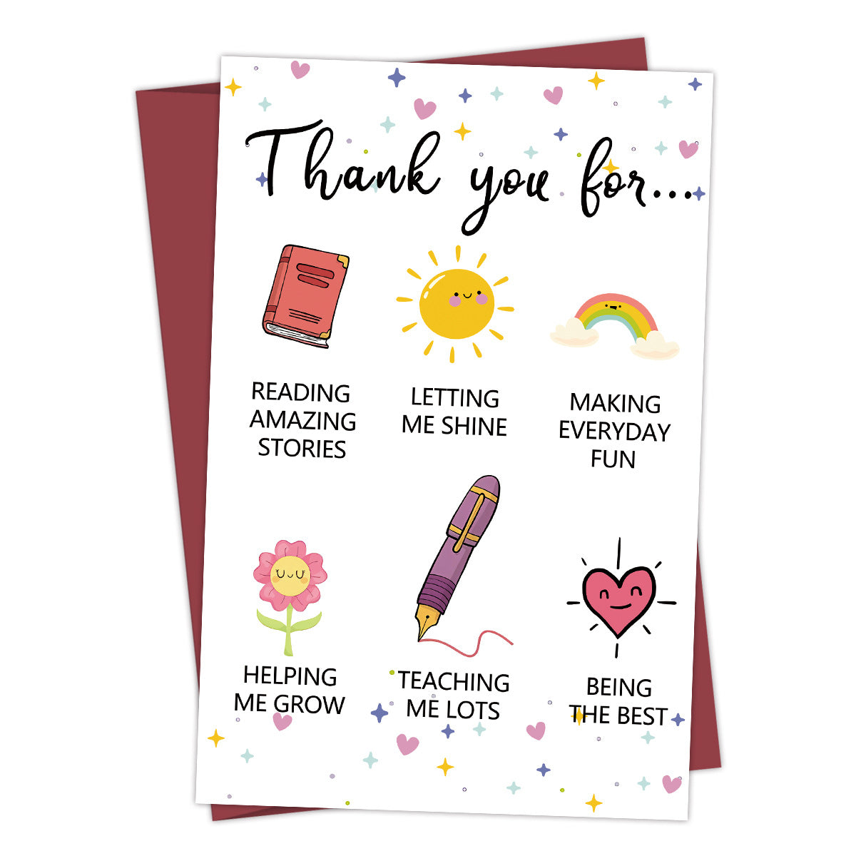 Holiday & Birthday Greeting Card with Envelope - Assorted Colors