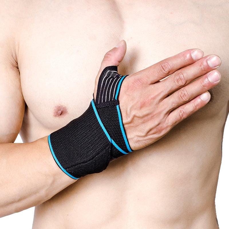 Elastic Nylon-Wrapped Fitness Wrist Strap - Support & Compression for Workout