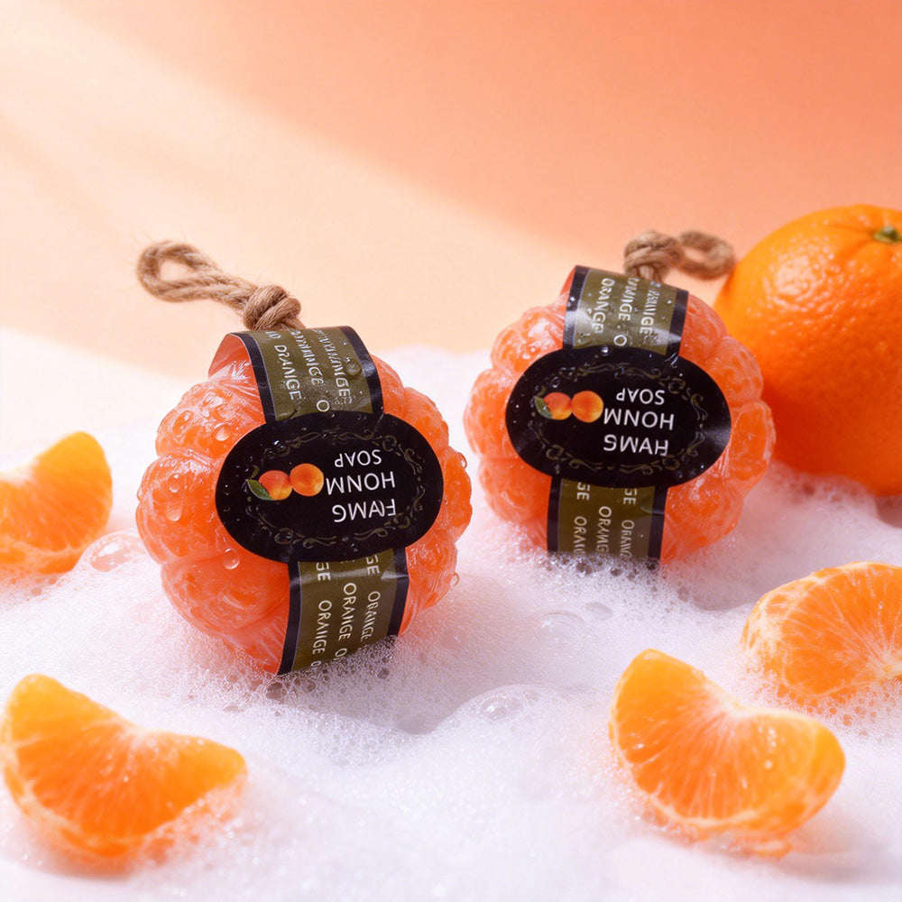 Orange Fruit Soap 60g Natural Body Care Bar for Fresh Skin