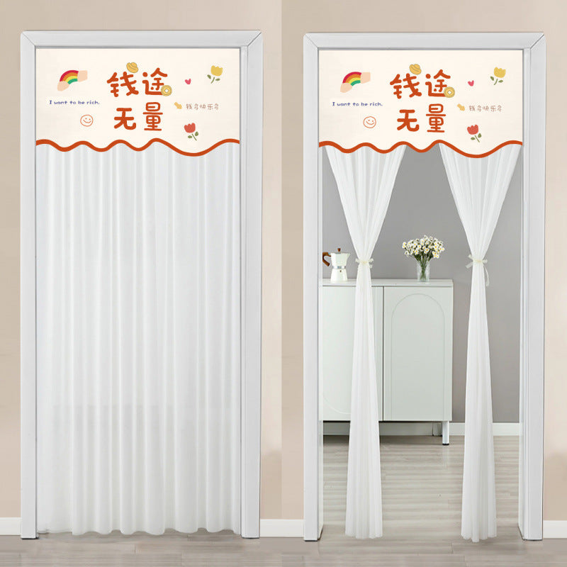 Blackout Curtain with Double-Layer Magic Tape for Home & Bedroom