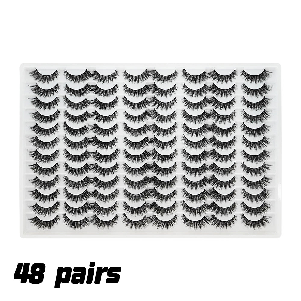 3D False Eyelashes - Multi-layered Realistic Soft Black Lashes