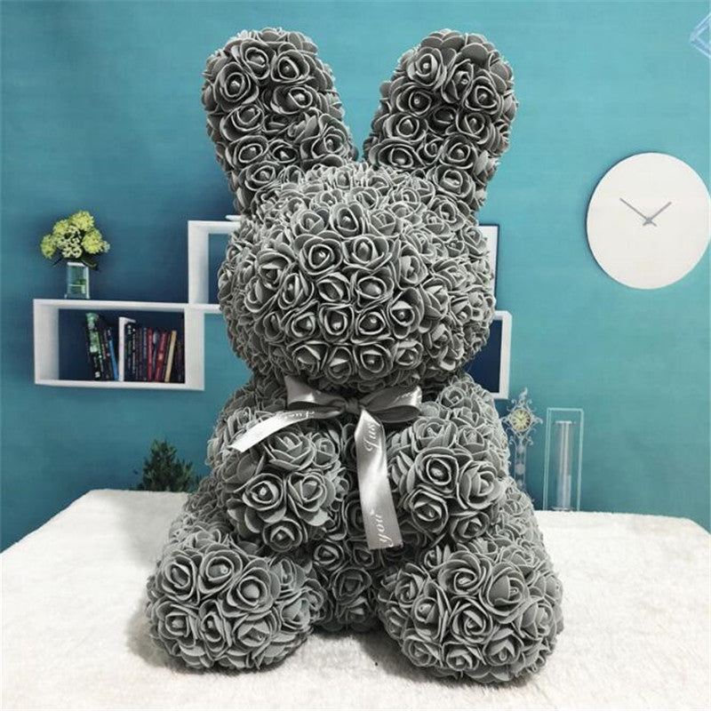 45cm Romantic Rose Bunny Decoration for Valentine's Day Wedding Engagement Party