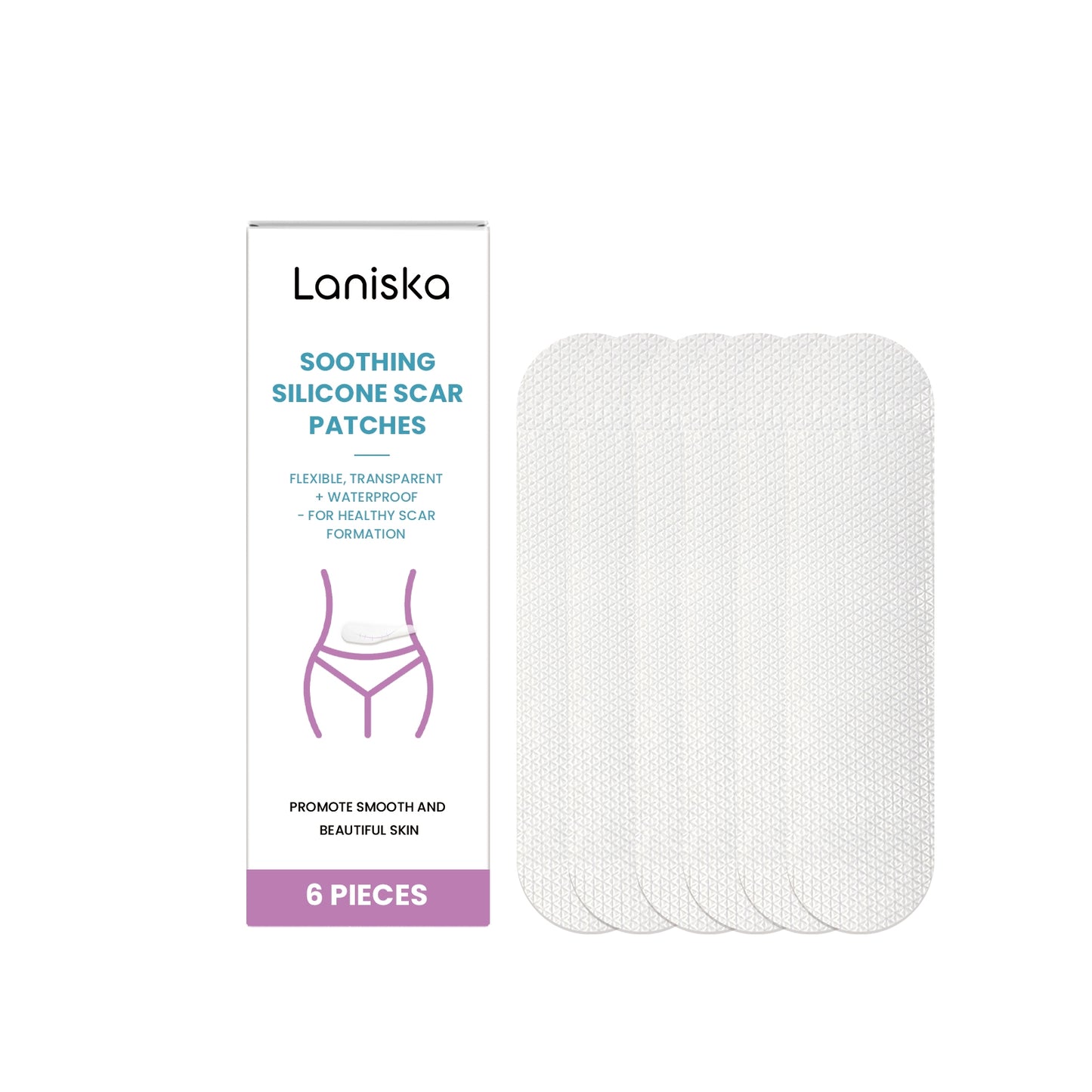 Silicone Scar Patches - Soothing Skin Repair 6 Pieces