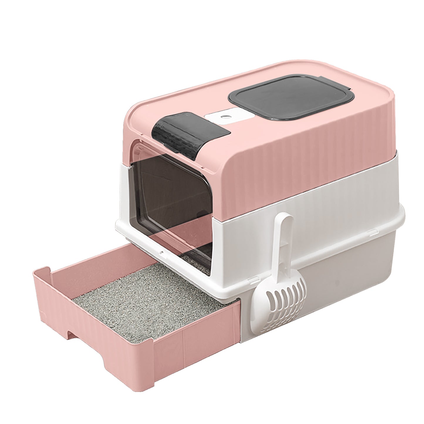 Self Pickup Cat Litter Box with Magic Cube Design - Multiple Colors Available