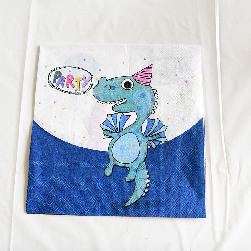 Dinosaur Theme Disposable Dinner Plates for Birthday Party - 7/8/9 Inch