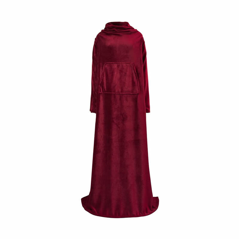 Multi-functional Wearable Lazy Blanket with Pocket - Large Flannel Bed Cover