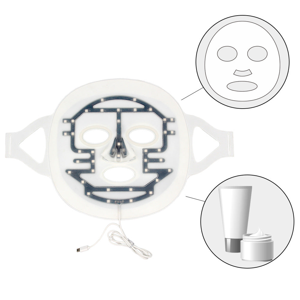 LED Photon Light Therapy Face Mask - White