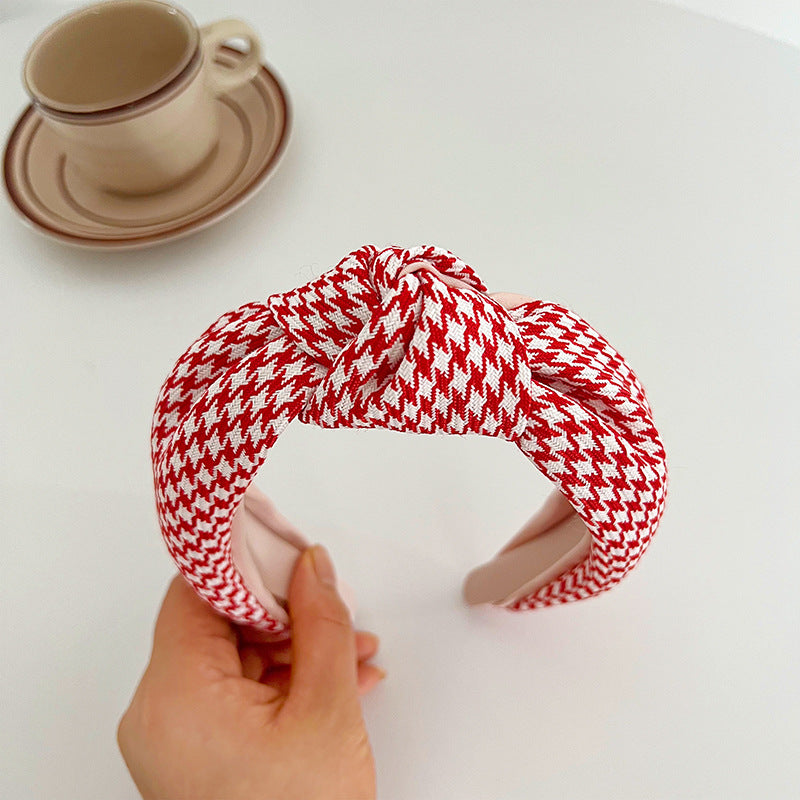 Wide Brim Hair Accessory with Knot Design - Multiple Colors